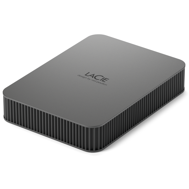 A large main feature product image of LaCie Mobile Drive Secure USB-C Portable HDD - 5TB - Space Grey