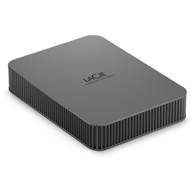A large main feature product image of LaCie Mobile Drive Secure USB-C Portable HDD - 5TB - Space Grey
