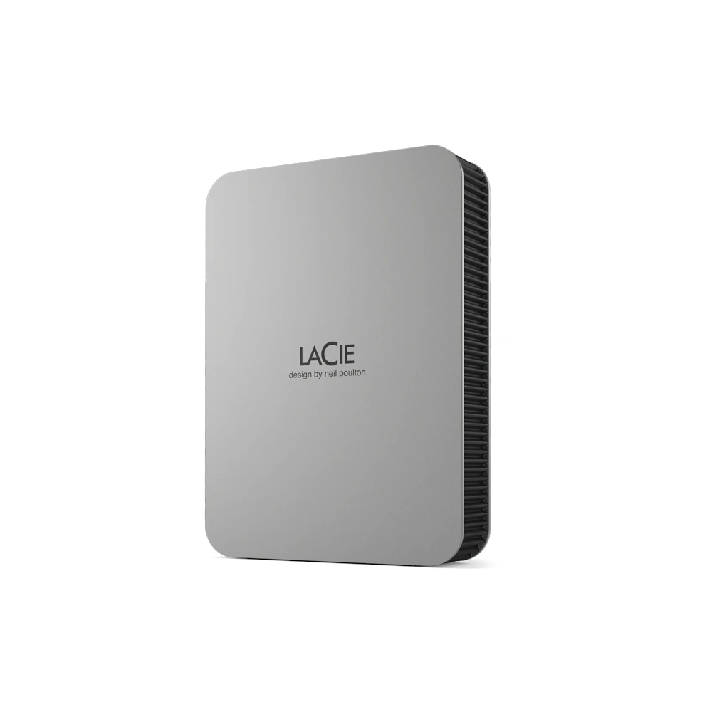 A large main feature product image of LaCie Mobile Drive USB-C Portable HDD - 1TB - Moon Silver