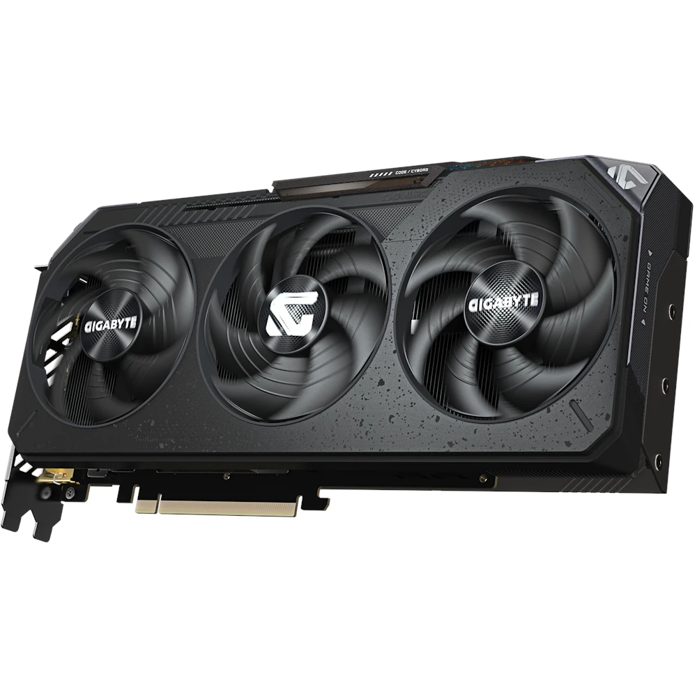 A large main feature product image of Gigabyte Radeon RX 9070 GRE Gaming OC 12GB GDDR6
