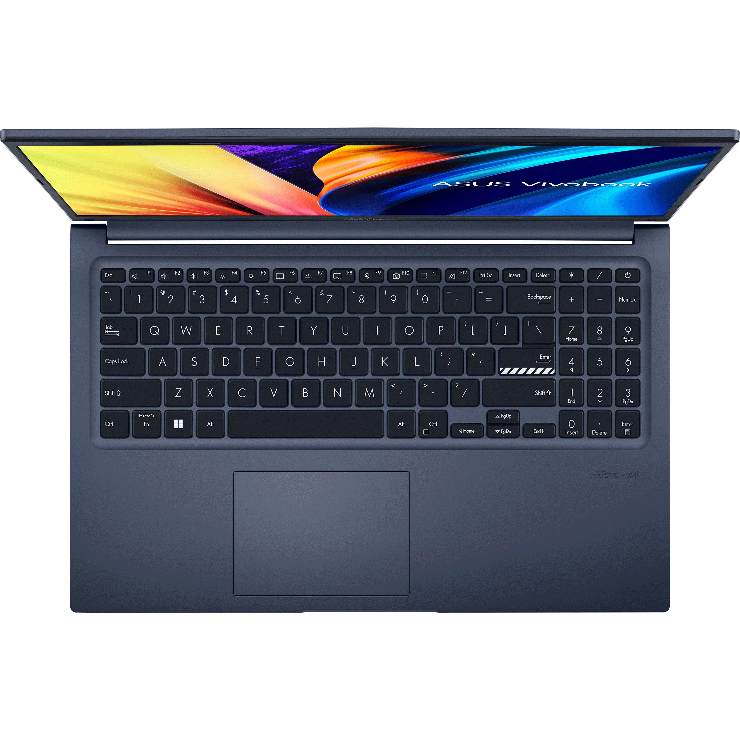 A large main feature product image of ASUS Vivobook 15 (M1502) - 15.6" Ryzen 5 150, 8GB/512GB - Win 11 Notebook (Quiet Blue)