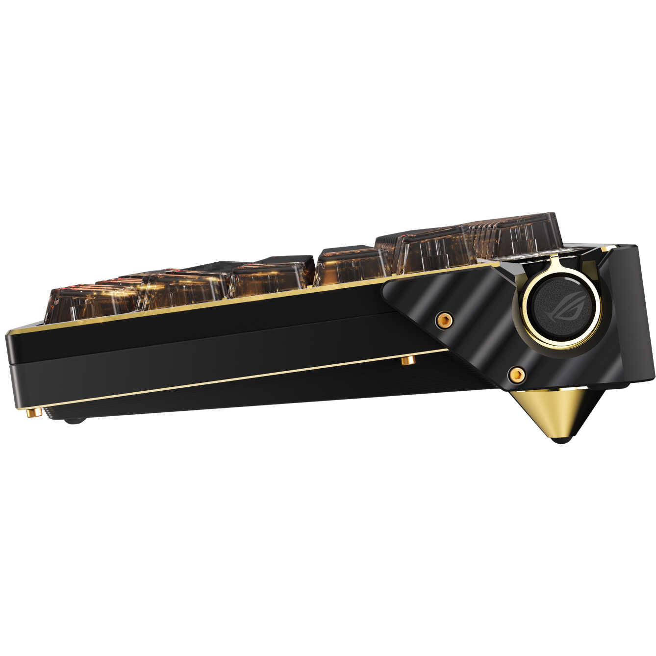 A large main feature product image of ASUS ROG Azoth Extreme 75% Hot-Swap RGB Wireless Mechanical Keyboard - Edition 20 Snow Switch