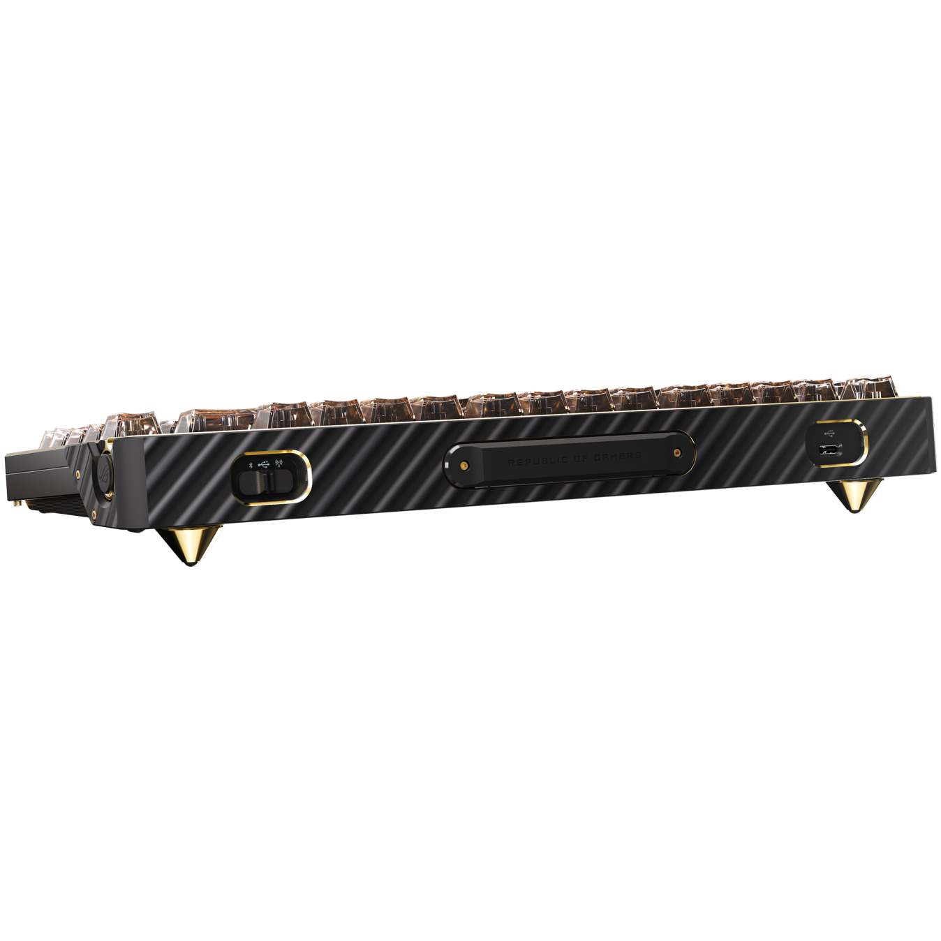 A large main feature product image of ASUS ROG Azoth Extreme 75% Hot-Swap RGB Wireless Mechanical Keyboard - Edition 20 Snow Switch