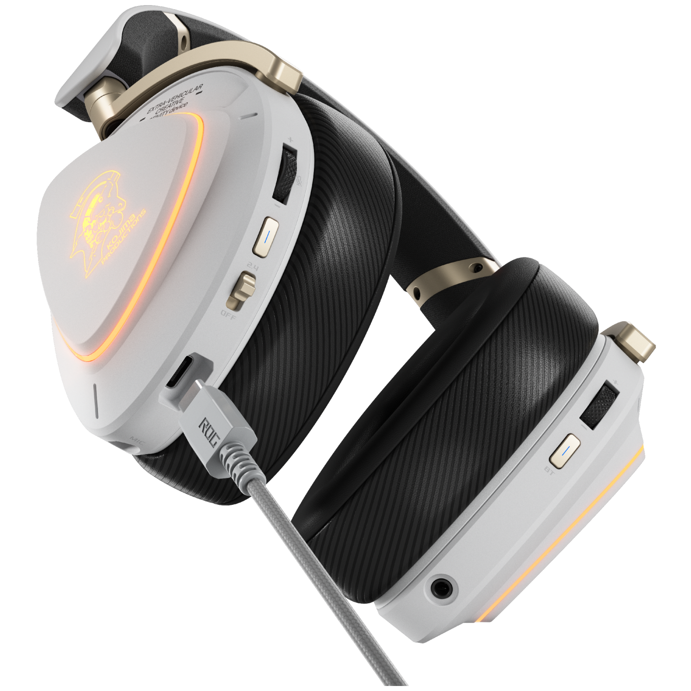 A large main feature product image of EX-DEMO ASUS ROG Delta II Tri-Mode Wireless Gaming Headset - Kojima Productions