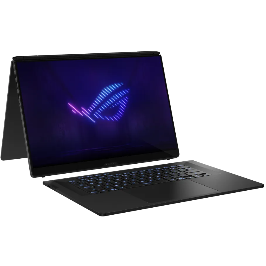 A large main feature product image of ASUS ROG Zephyus Duo (GX651) - Dual 16" 3K OLED 120Hz Touch, Ultra 9 386H, RTX 5070 Ti, 32GB/1TB - Win 11 Gaming Notebook