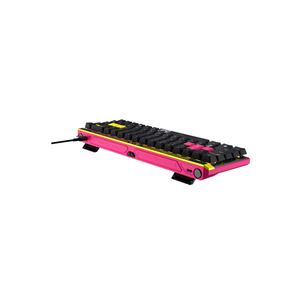 A large main feature product image of EX-DEMO ASUS ROG Falchion Ace HFX 65% Analogue Gaming Keyboard - Zywoo Edition