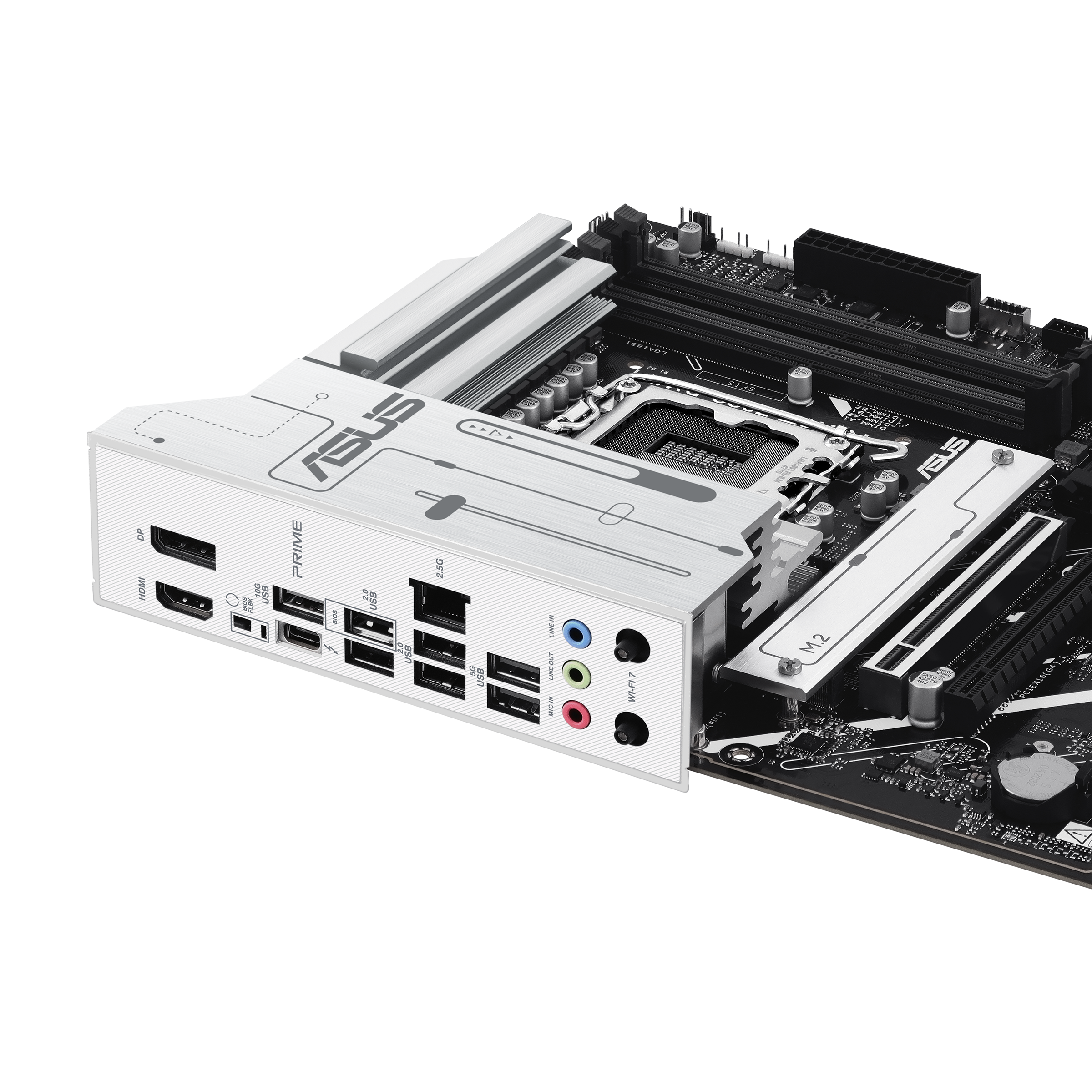 A large main feature product image of EX-DEMO ASUS PRIME Z890-P WiFi-CSM LGA1851 ATX Desktop Motherboard