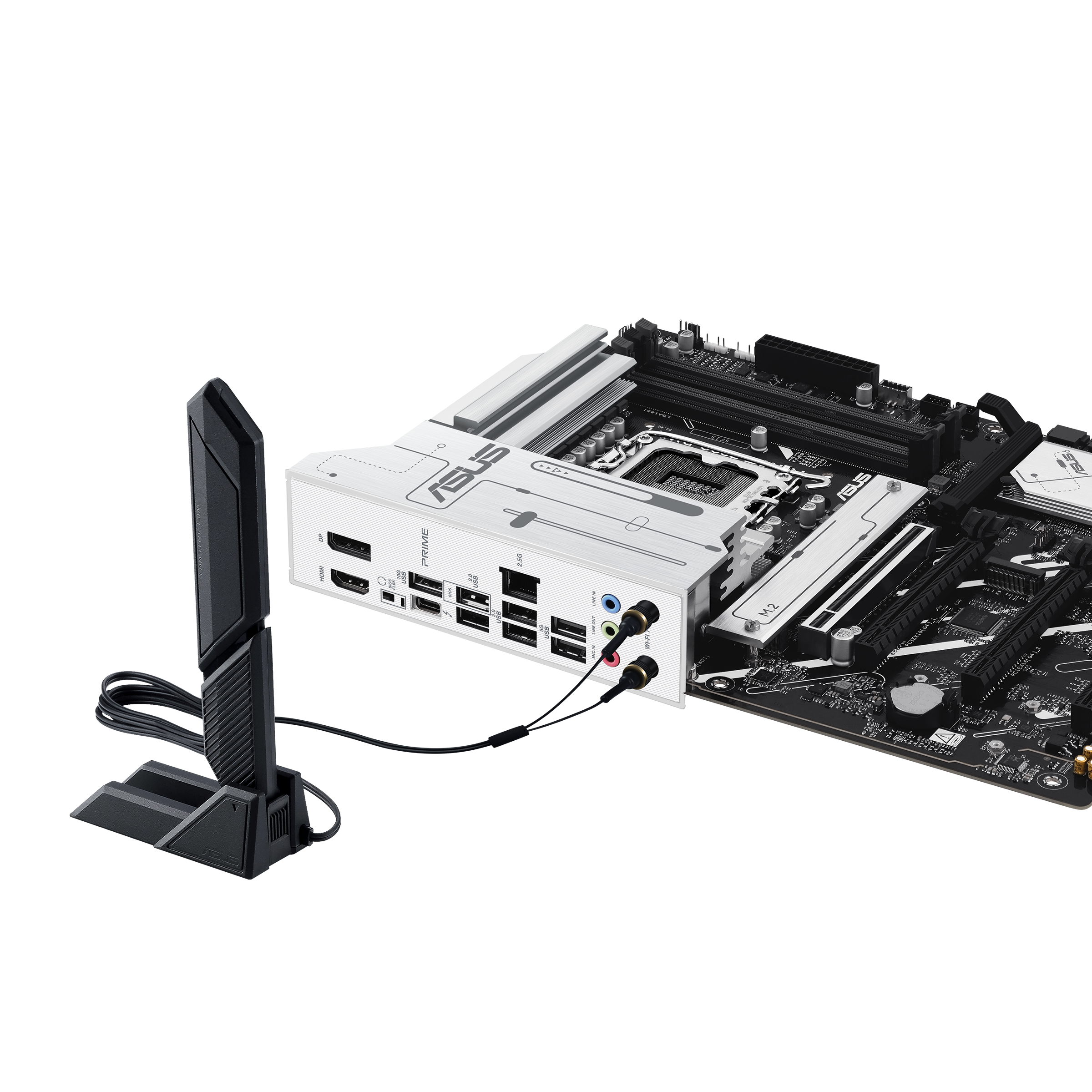 A large main feature product image of EX-DEMO ASUS PRIME Z890-P WiFi-CSM LGA1851 ATX Desktop Motherboard