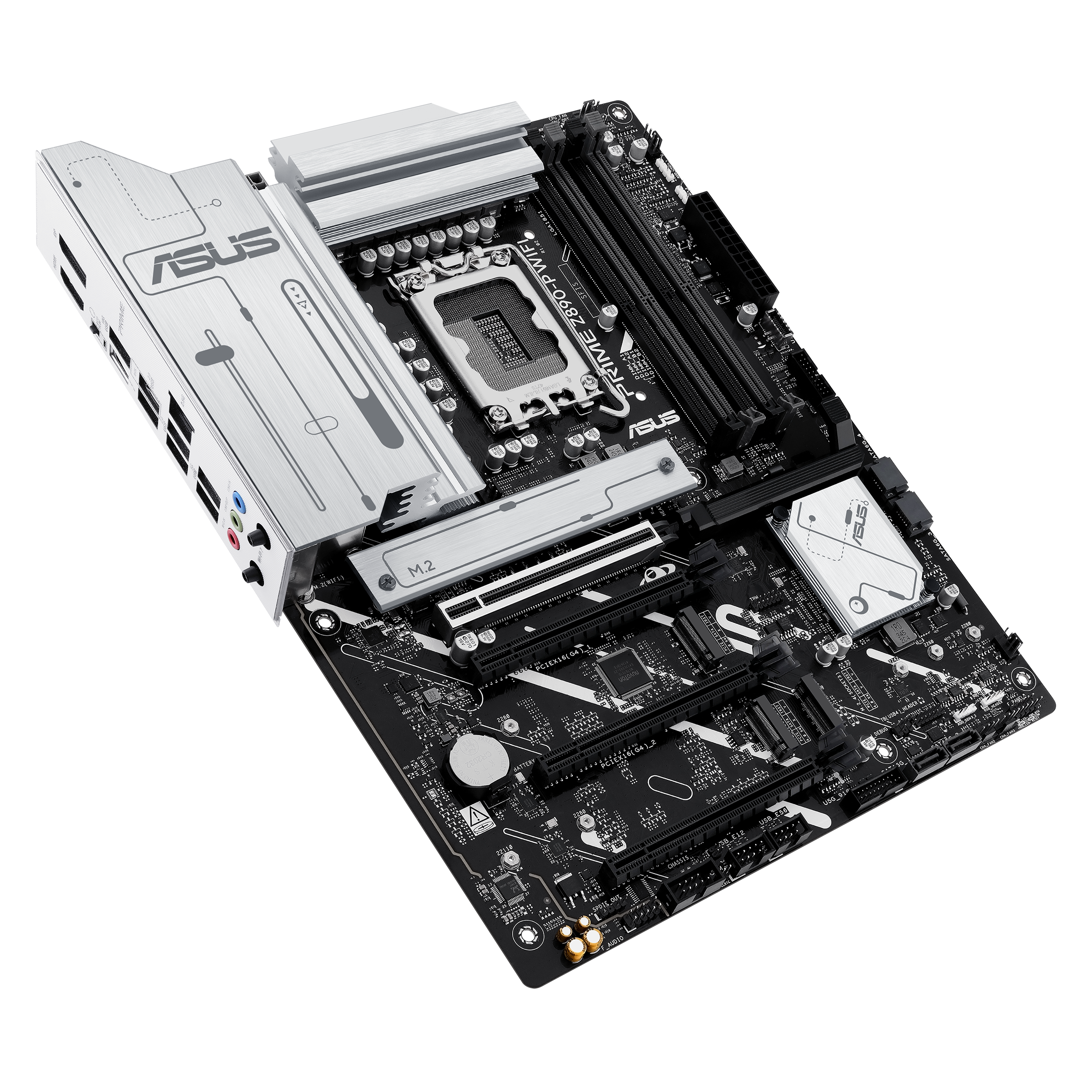 A large main feature product image of EX-DEMO ASUS PRIME Z890-P WiFi-CSM LGA1851 ATX Desktop Motherboard