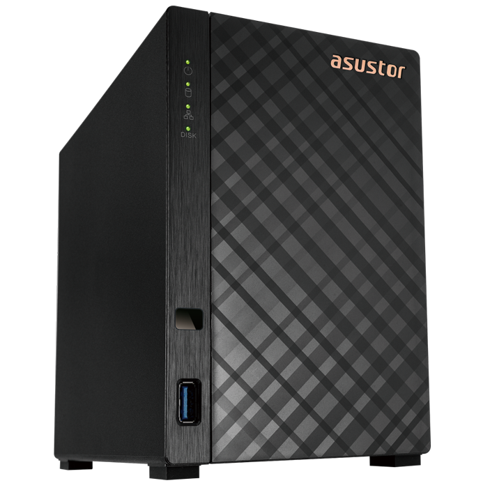 A large main feature product image of Asustor DRIVESTORE 2 Gen2 2 Bay NAS - 1.7GHz Quad-Core, 1GB RAM, 2.5GbE