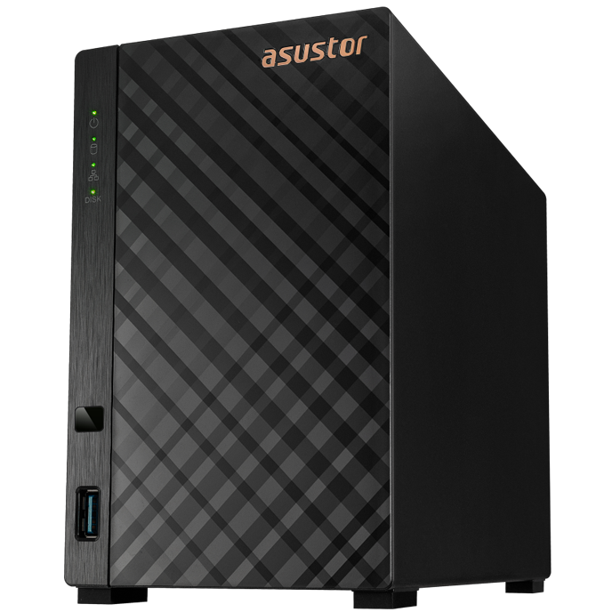 A large main feature product image of Asustor DRIVESTORE 2 Gen2 2 Bay NAS - 1.7GHz Quad-Core, 1GB RAM, 2.5GbE