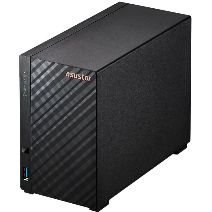 A large main feature product image of Asustor DRIVESTORE 2 Gen2 2 Bay NAS - 1.7GHz Quad-Core, 1GB RAM, 2.5GbE