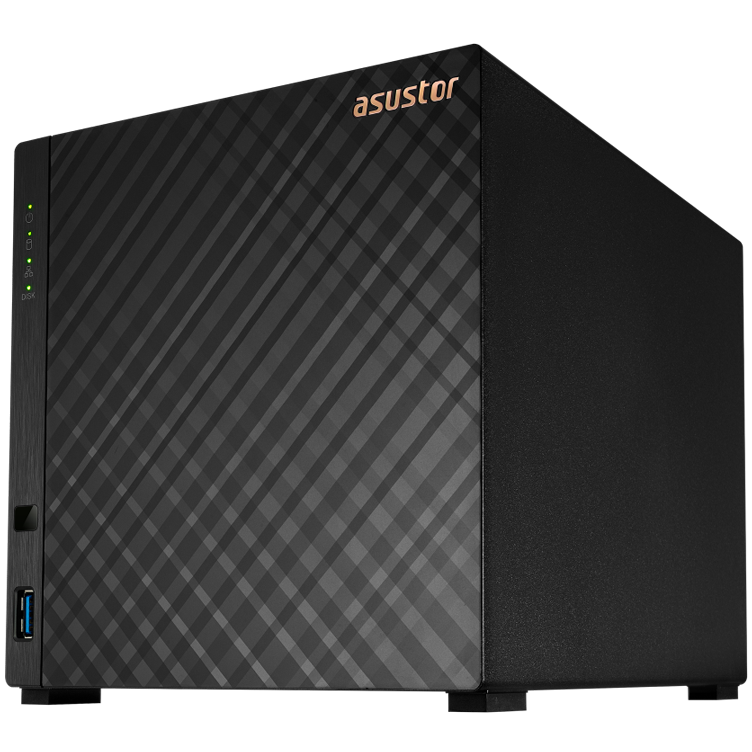 A large main feature product image of Asustor DRIVESTORE 4 Gen2 4 Bay NAS - 1.7GHz Quad-Core, 1GB RAM, 2.5GbE