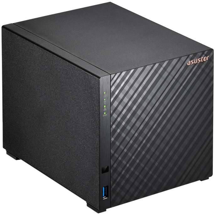A large main feature product image of Asustor DRIVESTORE 4 Gen2 4 Bay NAS - 1.7GHz Quad-Core, 1GB RAM, 2.5GbE