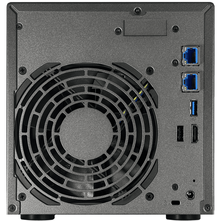 A large main feature product image of Asustor Lockerstor 2 Gen2+ 4 Bay NAS - 2.0GHz Quad-Core, 4GB RAM, 2x 5GbE