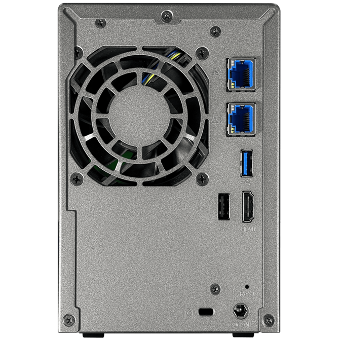 A large main feature product image of Asustor Lockerstor 2 Gen2 2 Bay NAS - 2.0GHz Quad-Core, 4GB RAM, 2x 2.5GbE