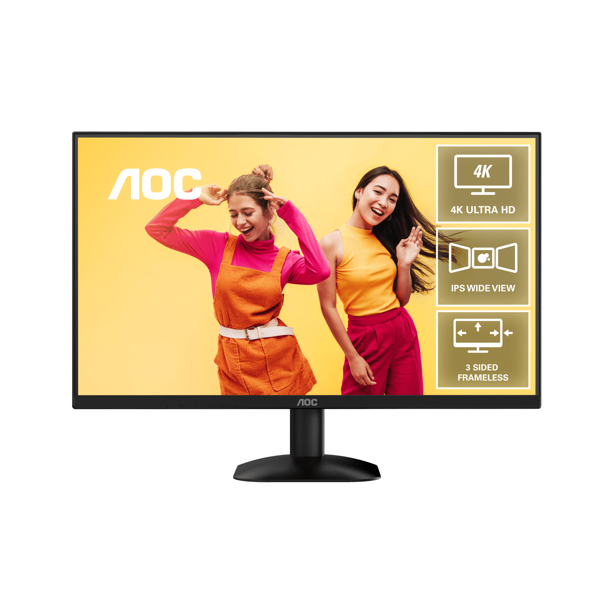 A large main feature product image of EX-DEMO AOC U27B35 - 27" 4K 2160p 60Hz IPS Monitor