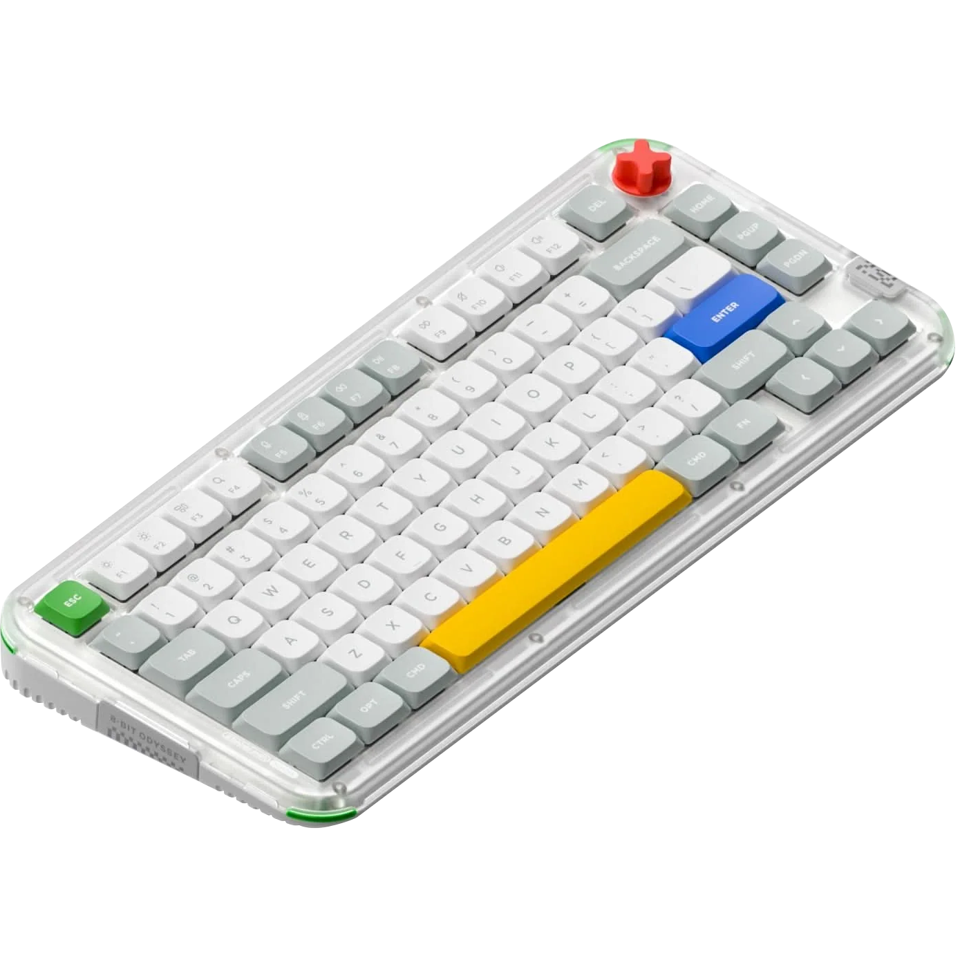 A large main feature product image of EX-DEMO Nuphy Kick75 Hybrid-Profile Custom Wireless Mechanical Keyboard - Low-Profile (Blush Nano Switch)
