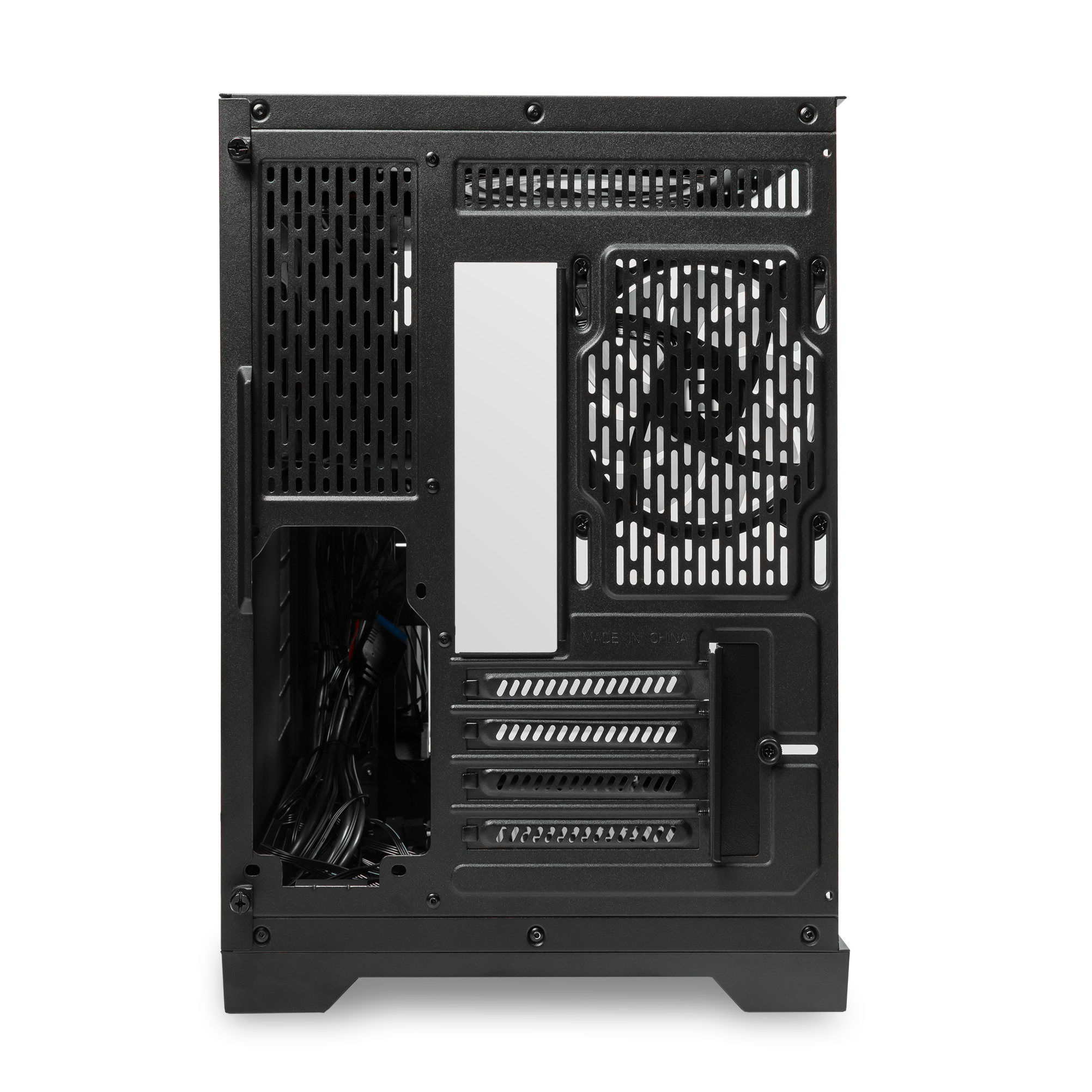 A large main feature product image of EX-DEMO GamerChief GlassView GV10 - Black