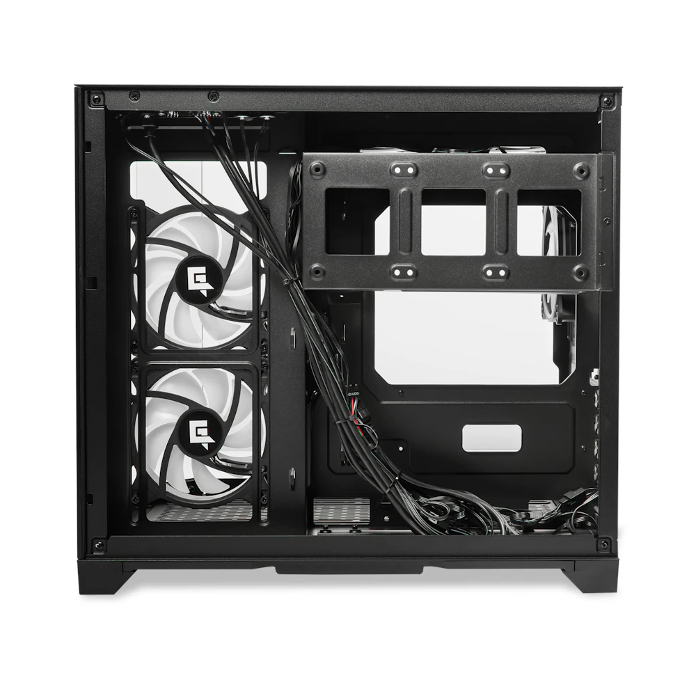 A large main feature product image of EX-DEMO GamerChief GlassView GV10 - Black