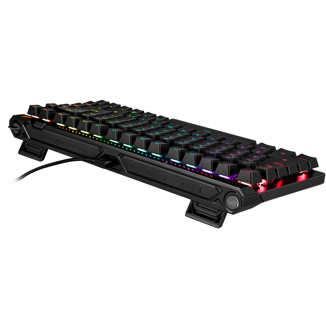 A large main feature product image of EX-DEMO ASUS ROG Falchion ACE 75 HE Mechanical Gaming Keyboard - ROG HFX Magnetic Switch (Black)