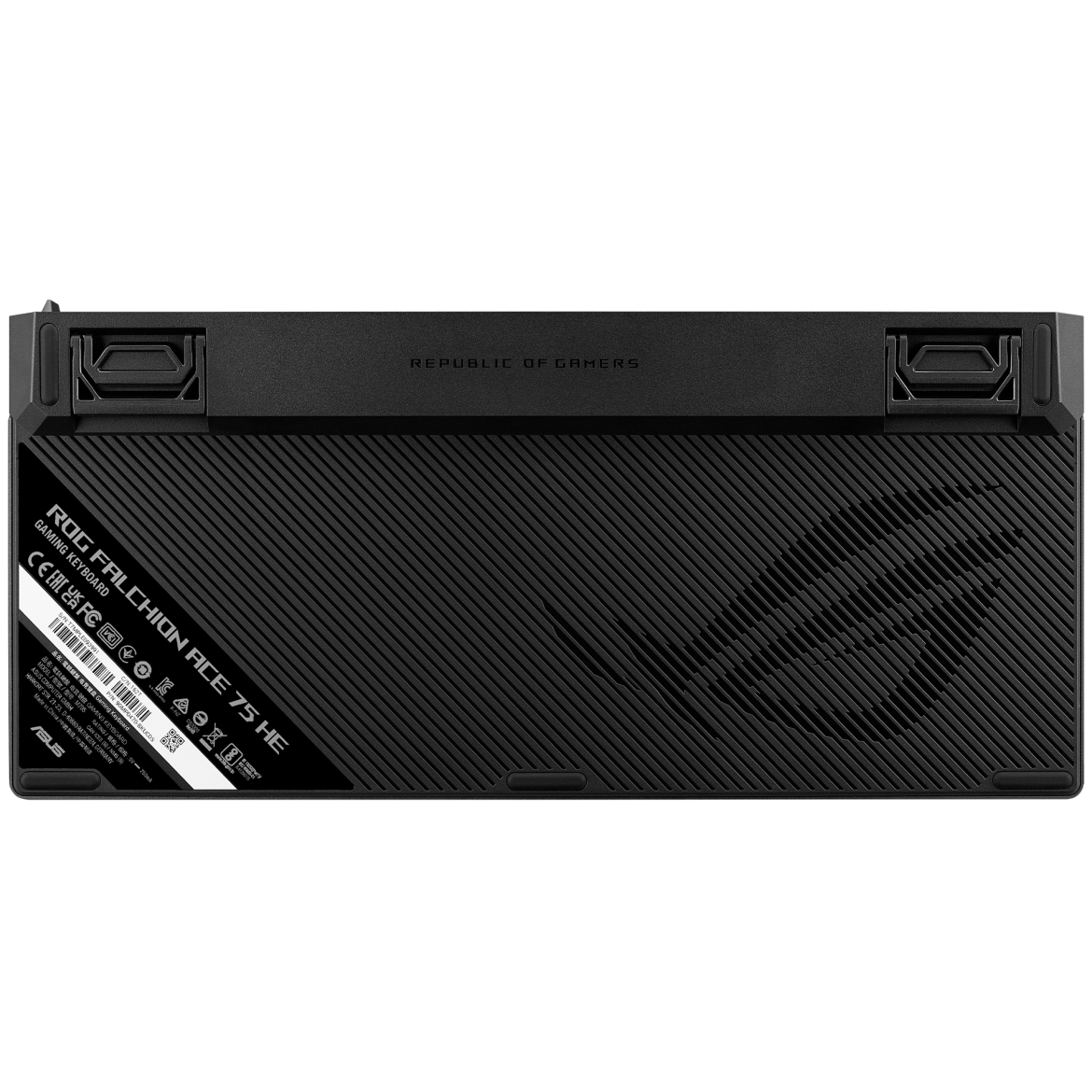 A large main feature product image of EX-DEMO ASUS ROG Falchion ACE 75 HE Mechanical Gaming Keyboard - ROG HFX Magnetic Switch (Black)