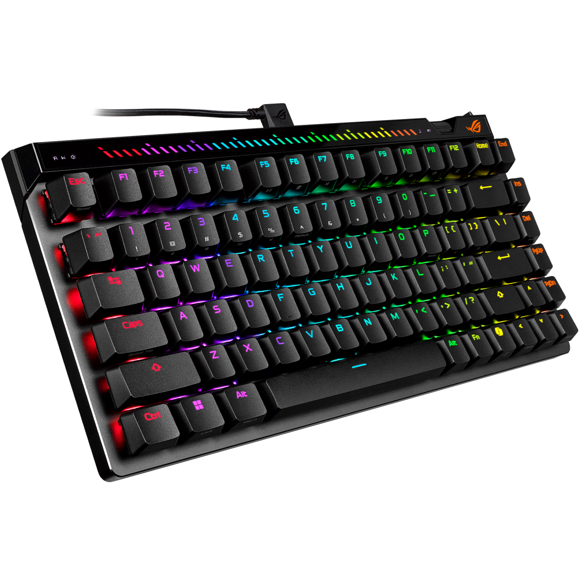 A large main feature product image of EX-DEMO ASUS ROG Falchion ACE 75 HE Mechanical Gaming Keyboard - ROG HFX Magnetic Switch (Black)