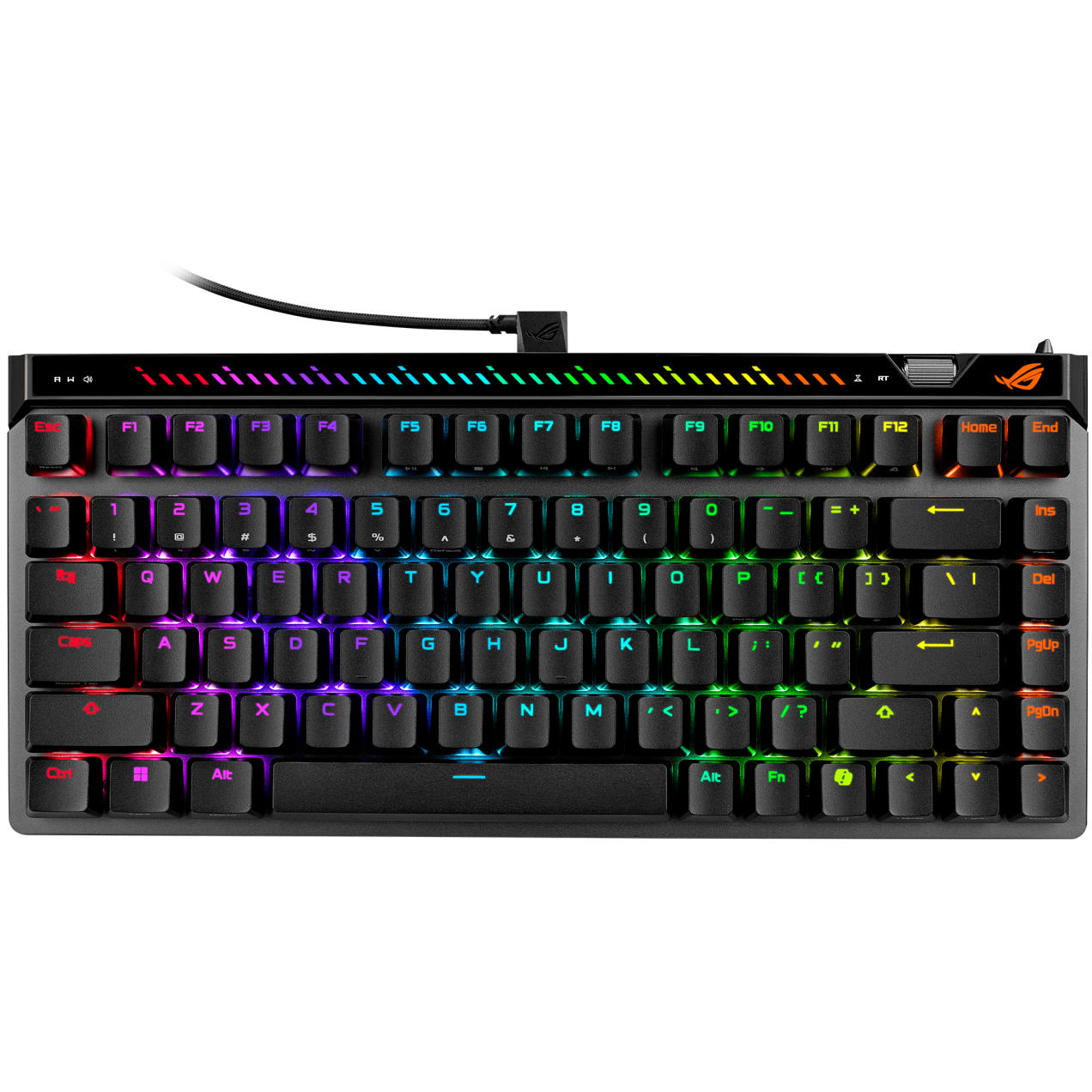 A large main feature product image of EX-DEMO ASUS ROG Falchion ACE 75 HE Mechanical Gaming Keyboard - ROG HFX Magnetic Switch (Black)