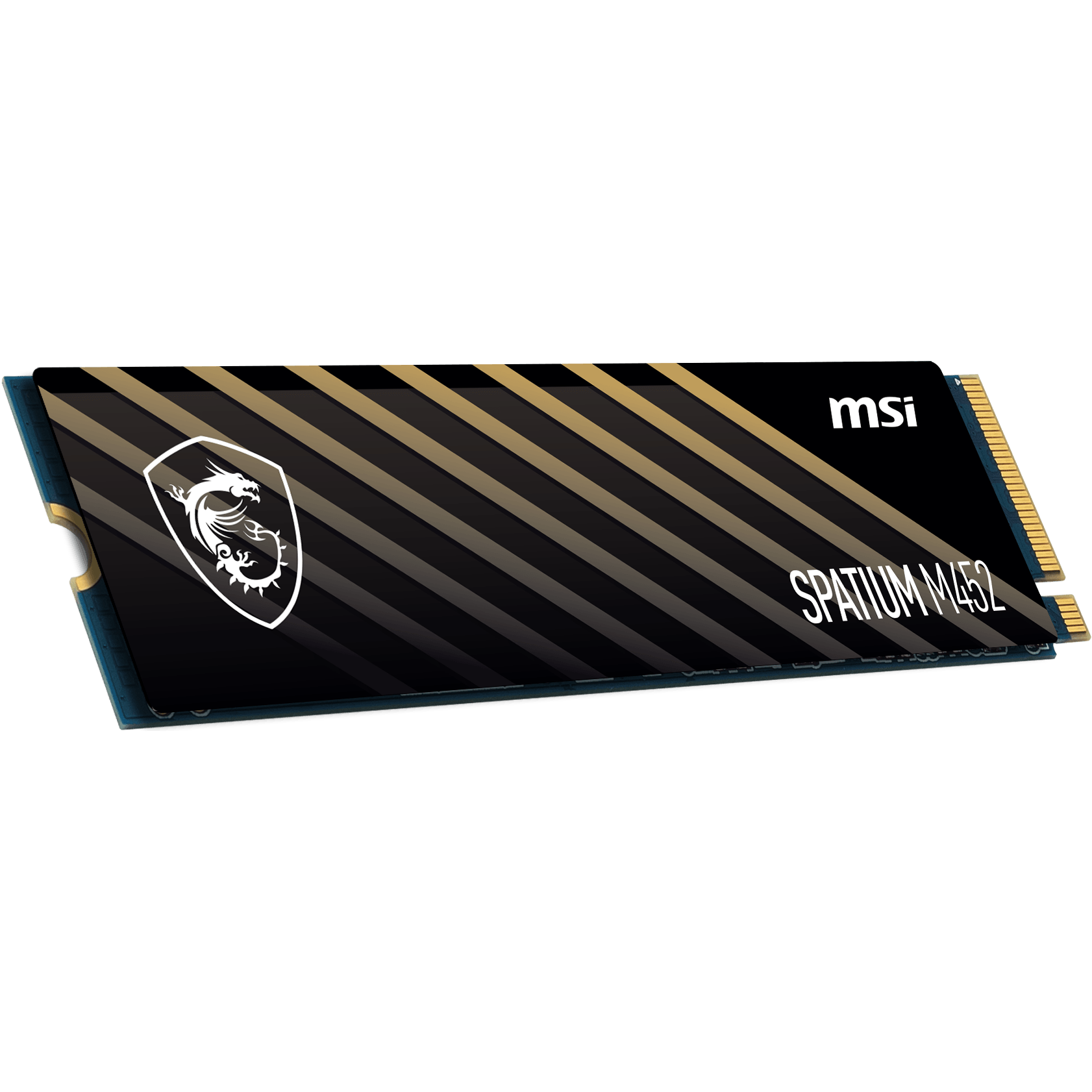 A large main feature product image of MSI Spatium M452 PCIe 4.0 NVMe M.2 SSD - 500GB