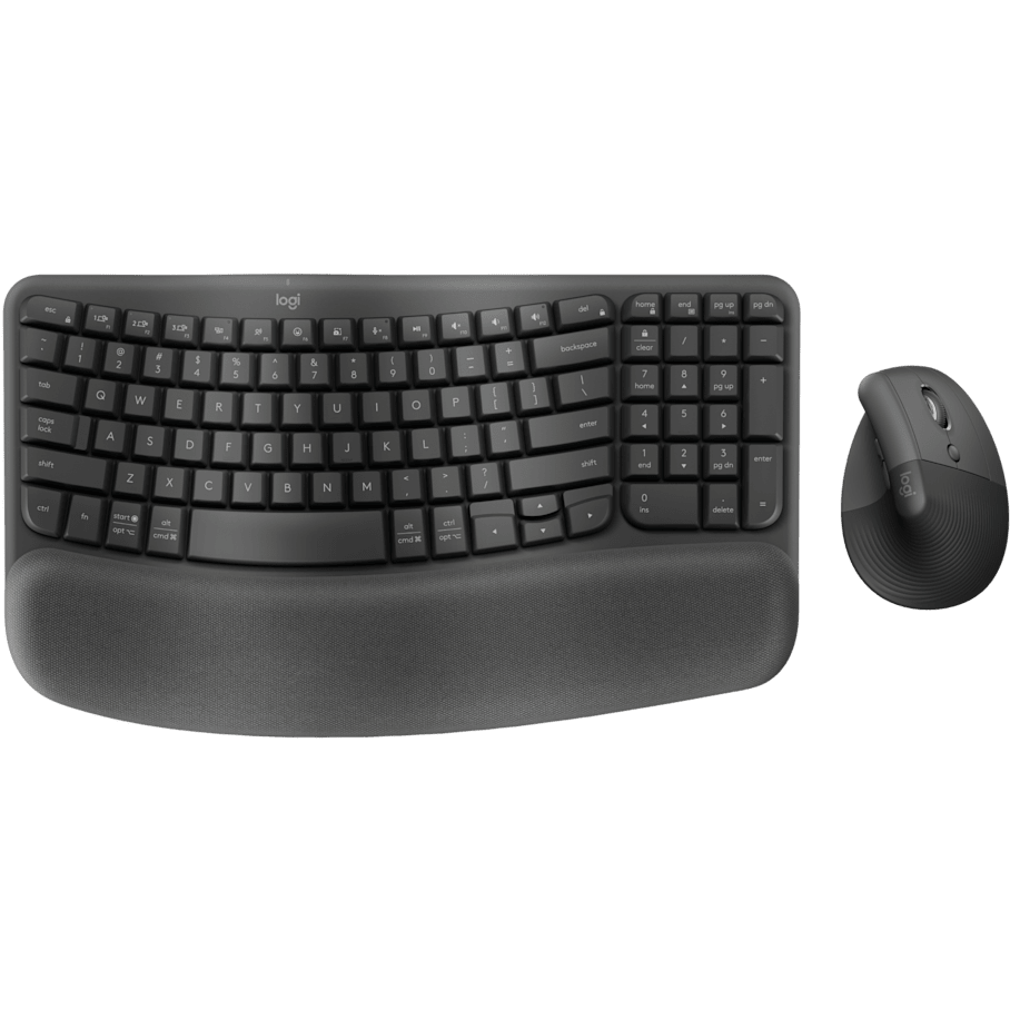 A large main feature product image of Logitech Wave Keys and Lift Combo - Graphite