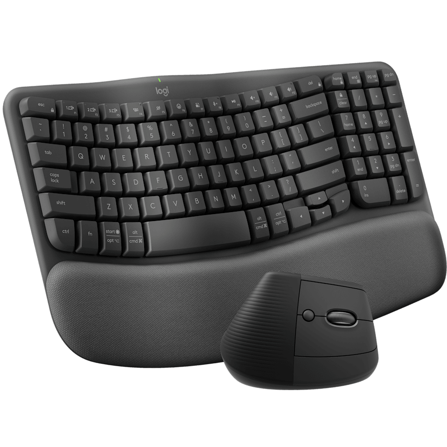 A large main feature product image of Logitech Wave Keys and Lift Combo - Graphite