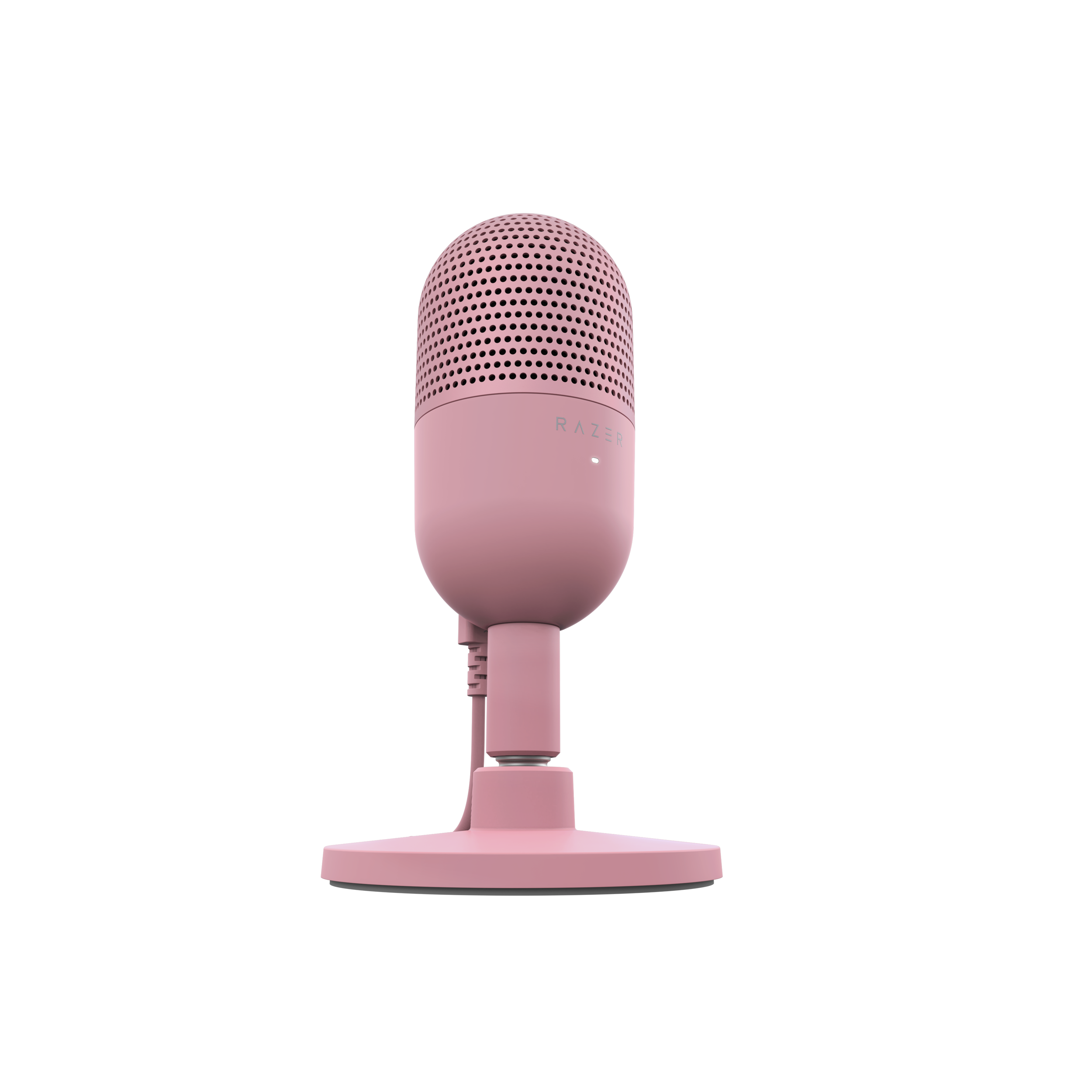 A large main feature product image of EX-DEMO Razer Seiren V3 Mini - Ultra-Compact USB Microphone (Quartz Pink)