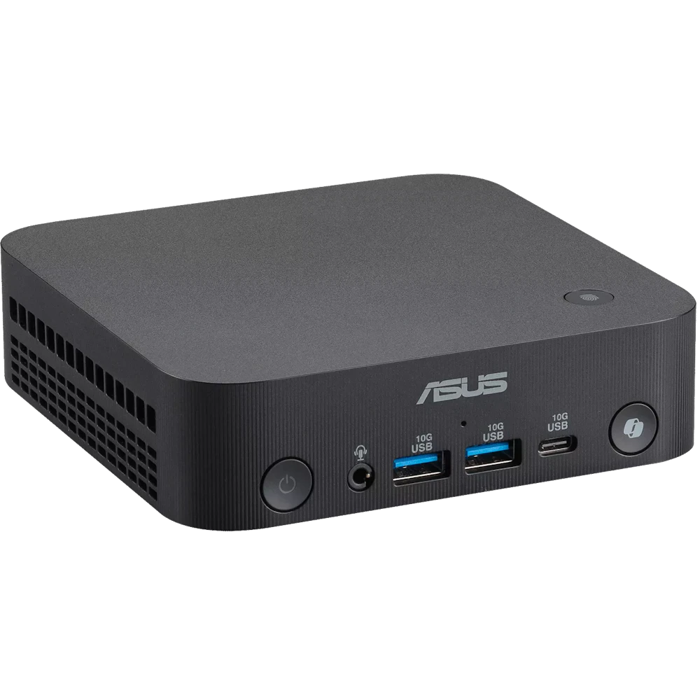 A large main feature product image of ASUS ExpertCenter PN55 Ryzen Ai 5 430 Barebones Mini PC
