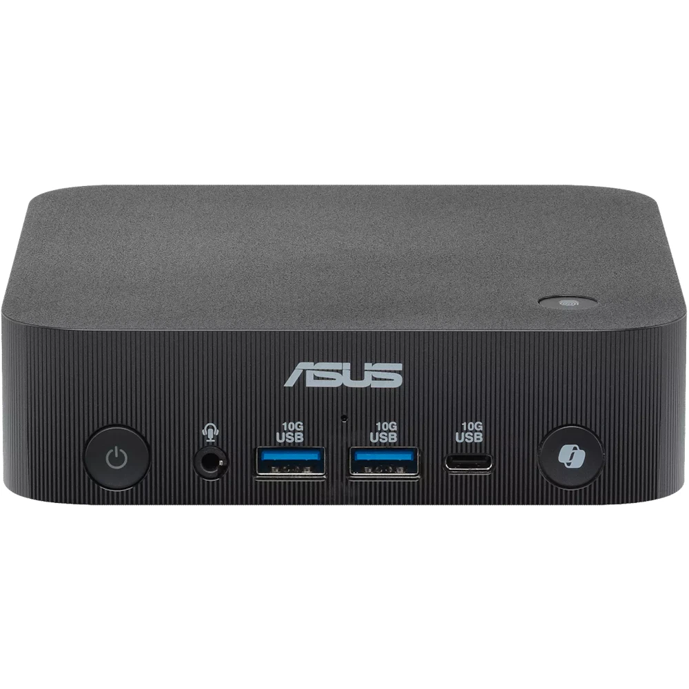 A large main feature product image of ASUS ExpertCenter PN55 Ryzen Ai 5 430 Barebones Mini PC