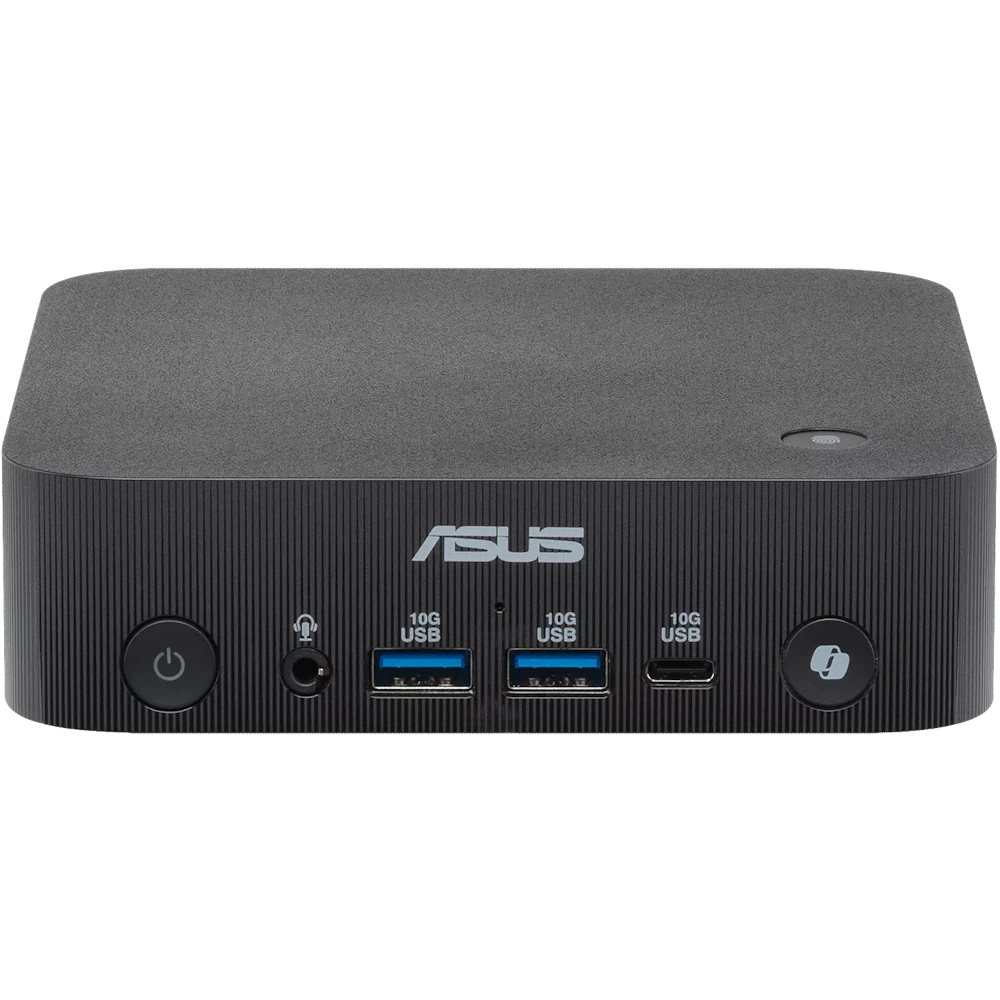 A large main feature product image of ASUS ExpertCenter PN55 Ryzen Ai 5 430 Barebones Mini PC