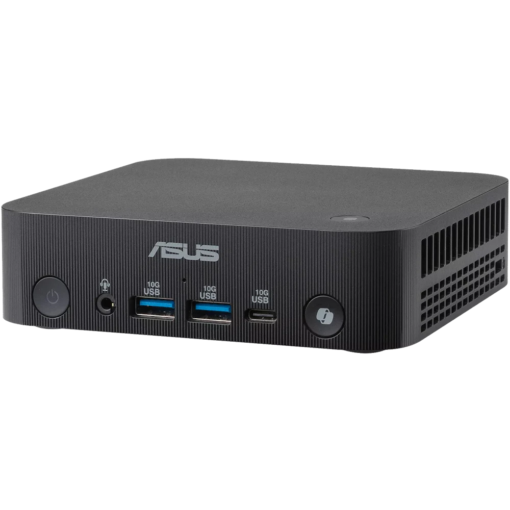 A large main feature product image of ASUS ExpertCenter PN55 Ryzen Ai 7 450 Barebones Mini PC