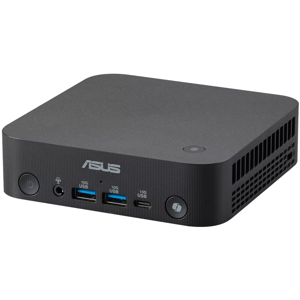 A large main feature product image of ASUS ExpertCenter PN55 Ryzen Ai 7 450 Barebones Mini PC