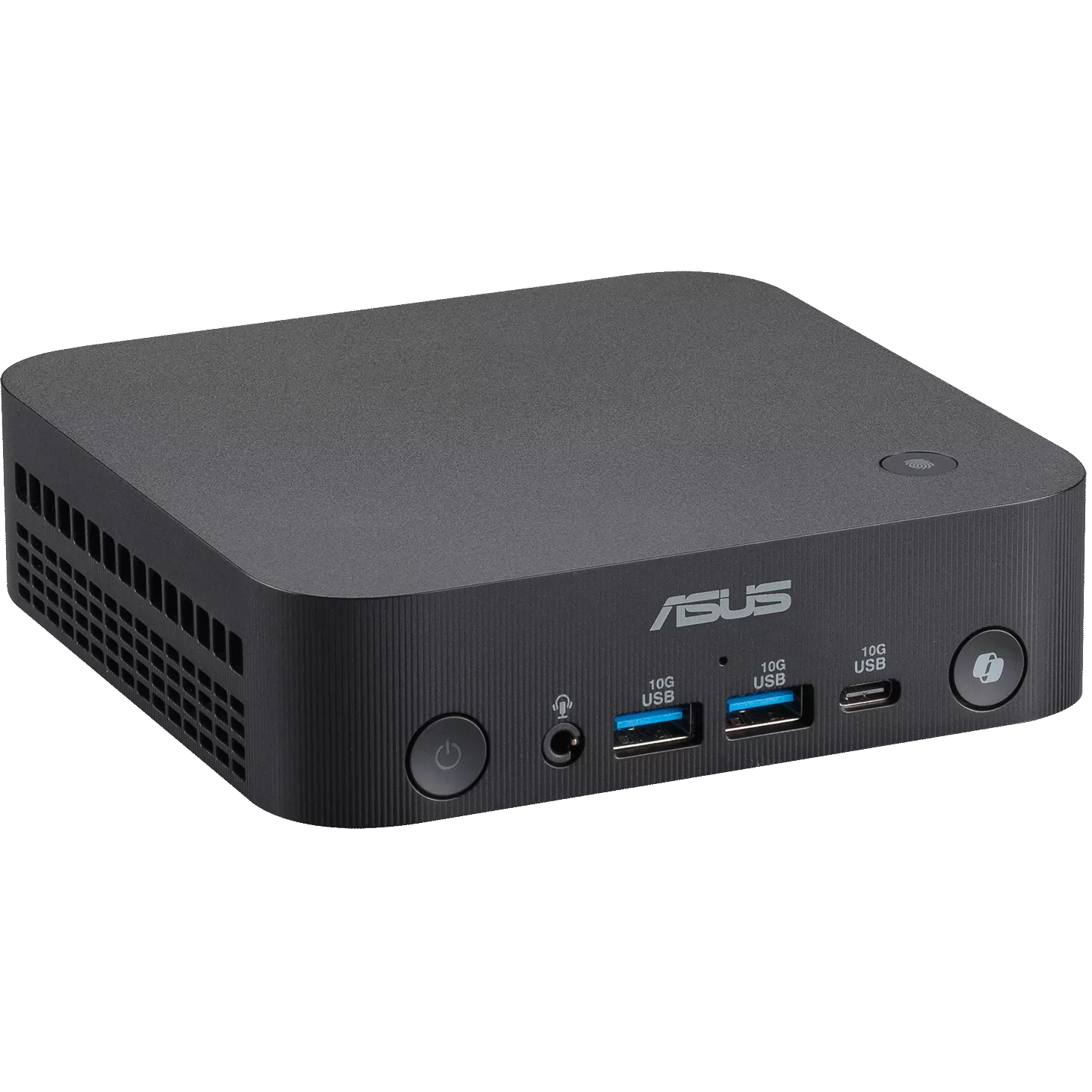 A large main feature product image of ASUS ExpertCenter PN55 Ryzen Ai 9 HX 470 Barebones Mini PC