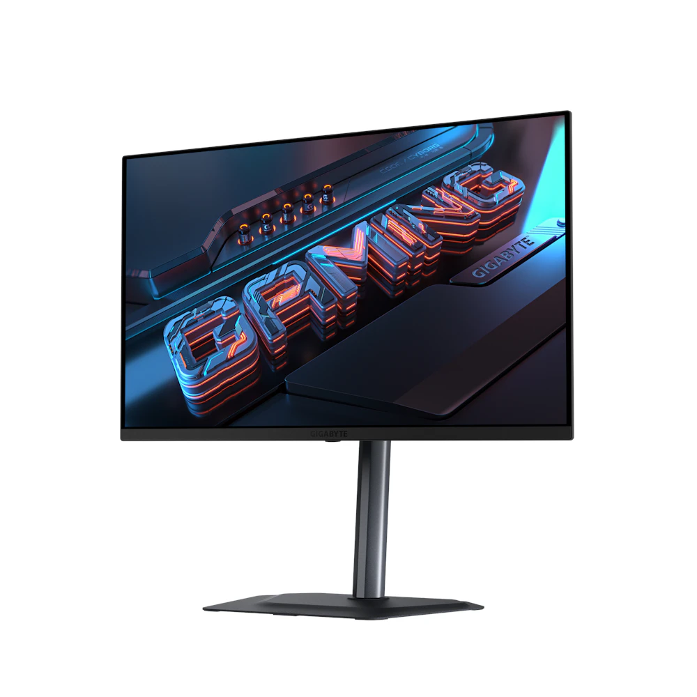 A large main feature product image of EX-DEMO Gigabyte MO27Q2 OLED - 27" 1440p 240Hz 0.03ms Gaming Monitor