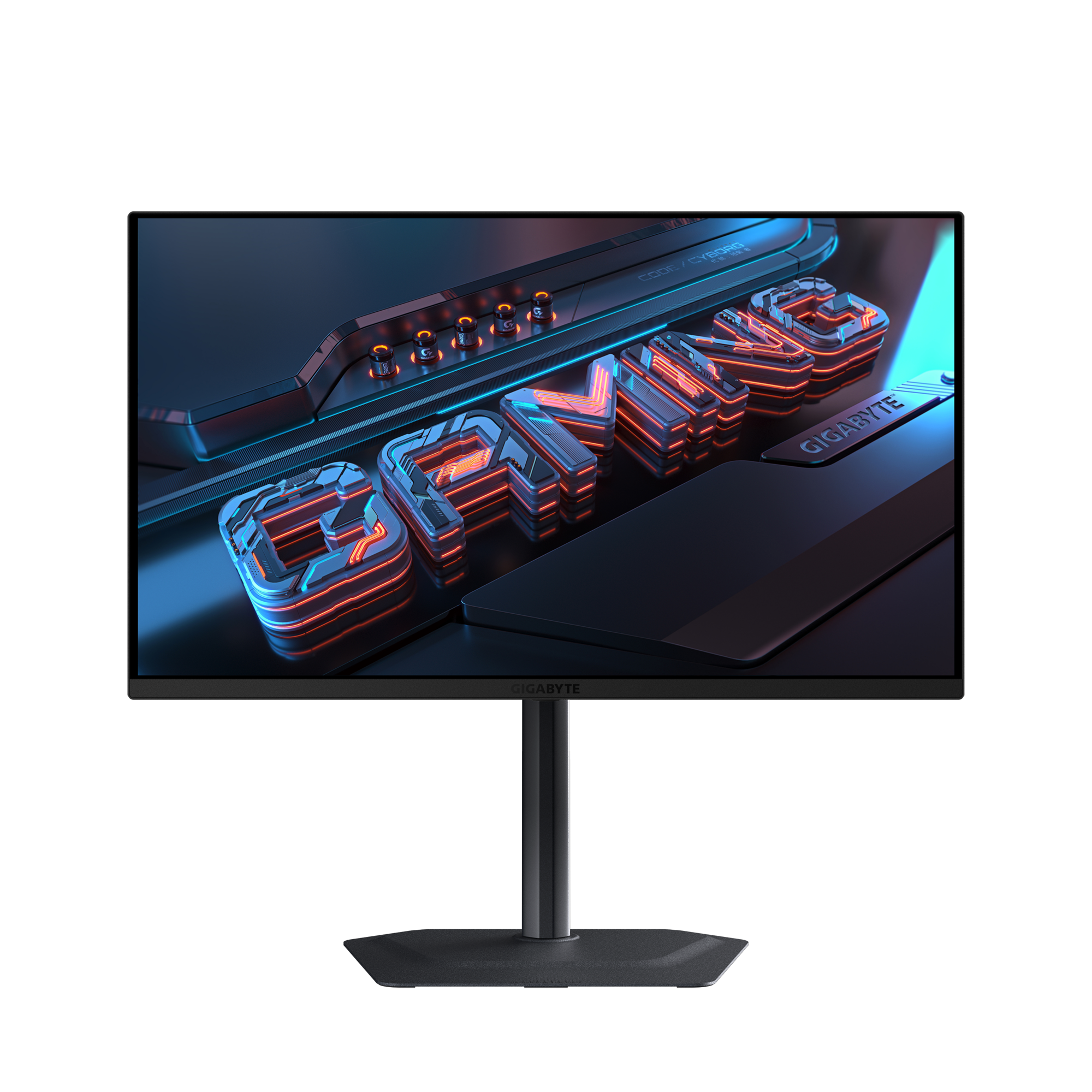 A large main feature product image of EX-DEMO Gigabyte MO27Q2 OLED - 27" 1440p 240Hz 0.03ms Gaming Monitor