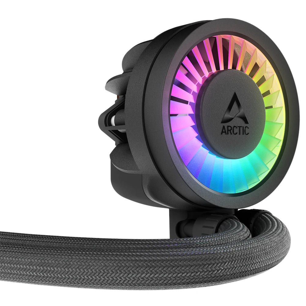 A large main feature product image of EX-DEMO ARCTIC Liquid Freezer III Pro 280mm ARGB AIO Liquid CPU Cooler (Black)
