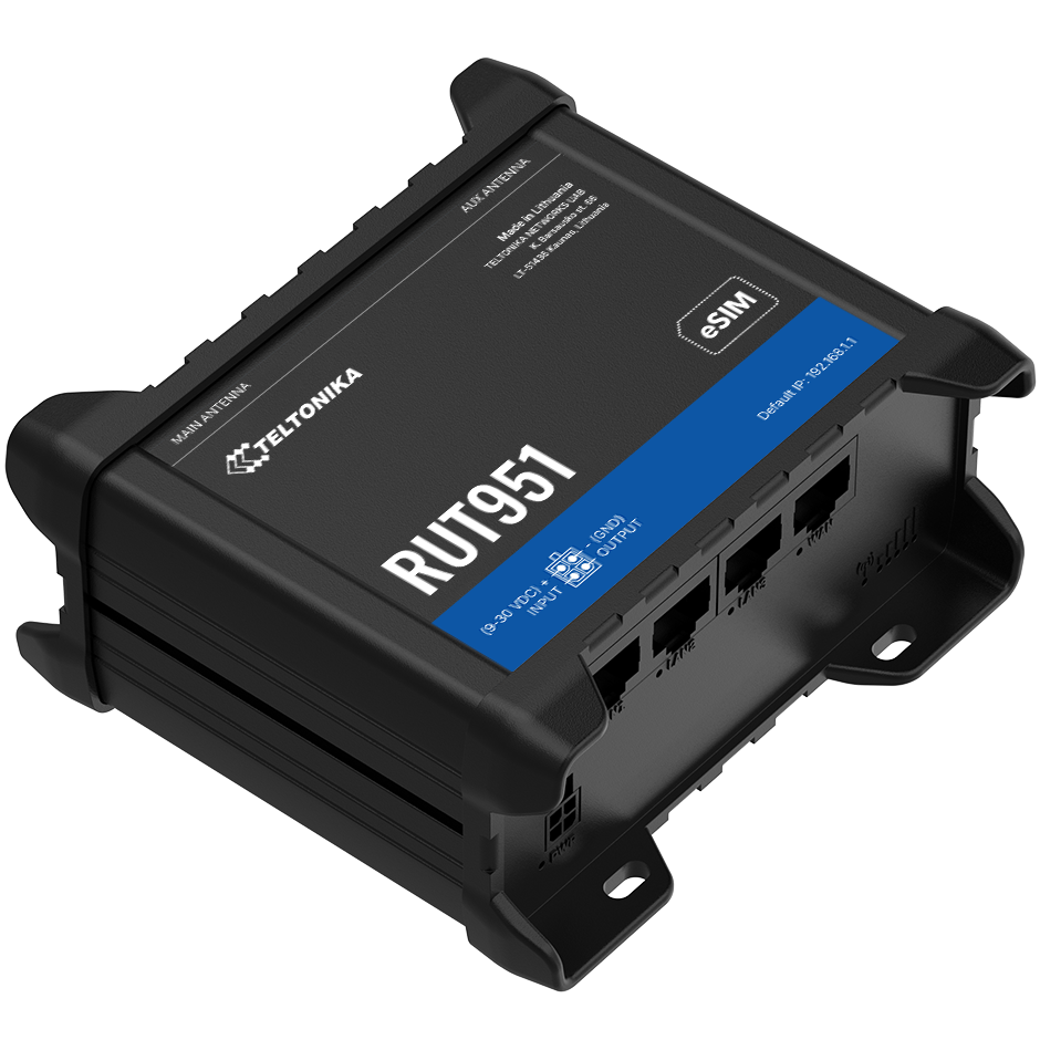 A large main feature product image of Teltonika RUT951 Industrial Cellular Router