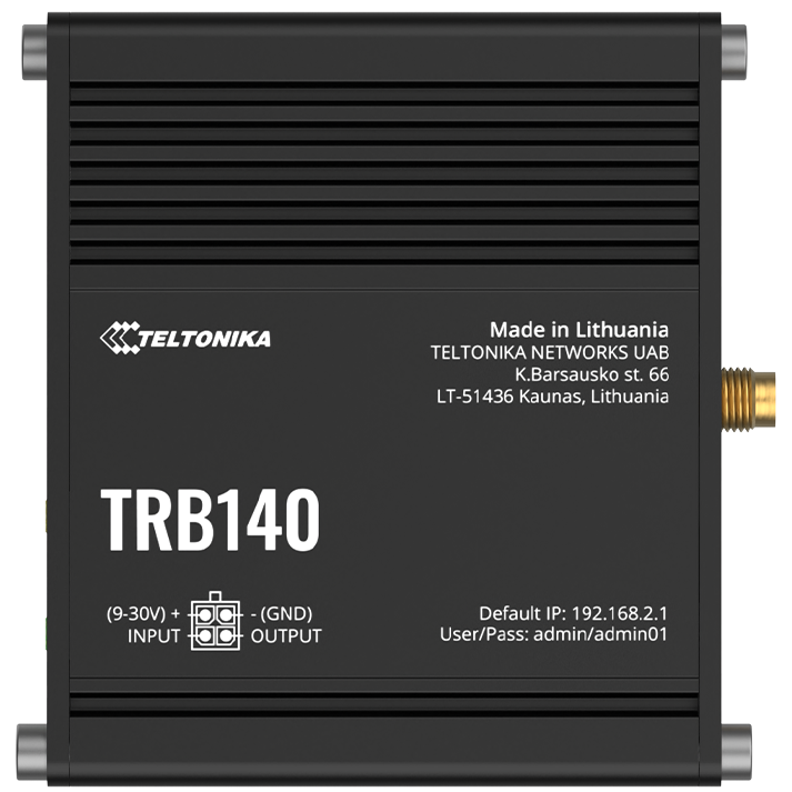 A large main feature product image of Teltonika TRB140 Industrial Rugged LTE Gateway