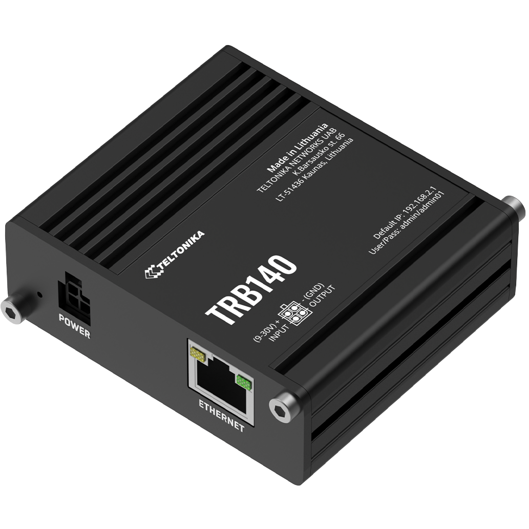 A large main feature product image of Teltonika TRB140 Industrial Rugged LTE Gateway