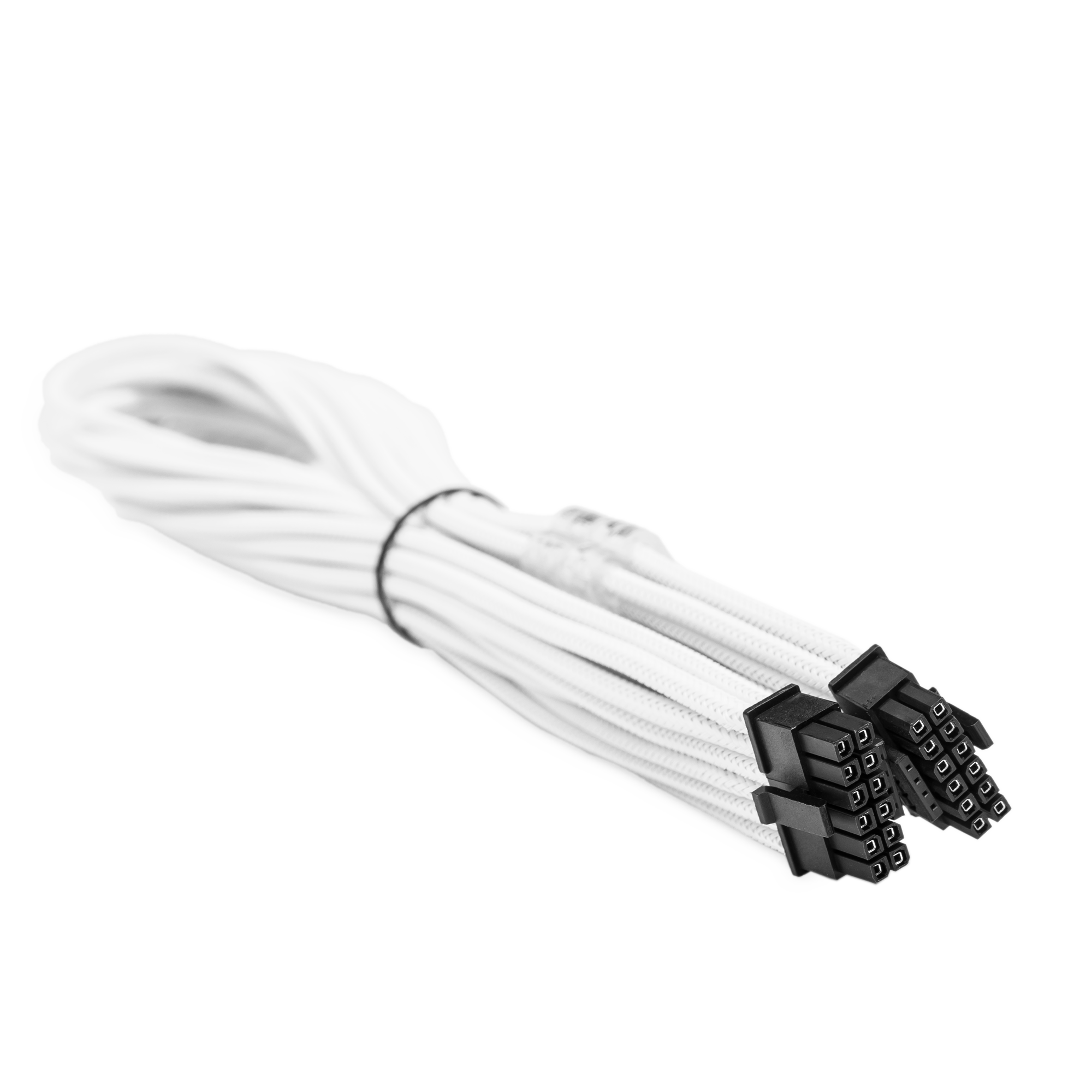 A large main feature product image of EX-DEMO GamerChief 12VHPWR 45cm Male to Male Sleeved Cable (White)