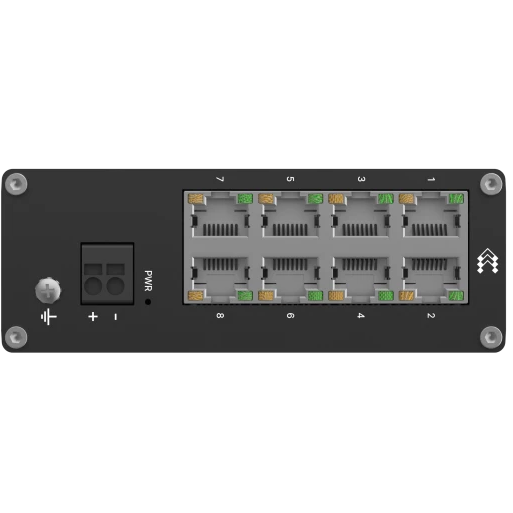 A large main feature product image of Teltonika TSW030 8-Port Ethernet Switch