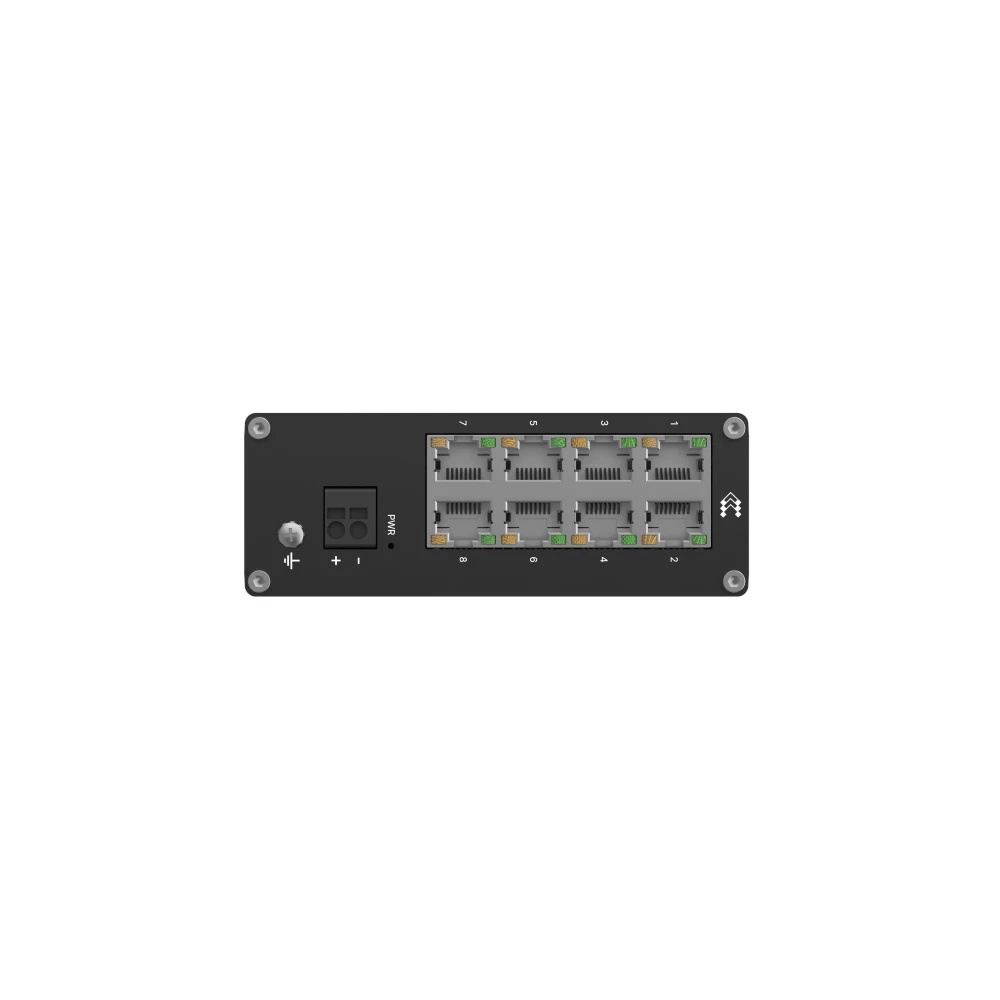 A large main feature product image of Teltonika TSW030 8-Port Ethernet Switch