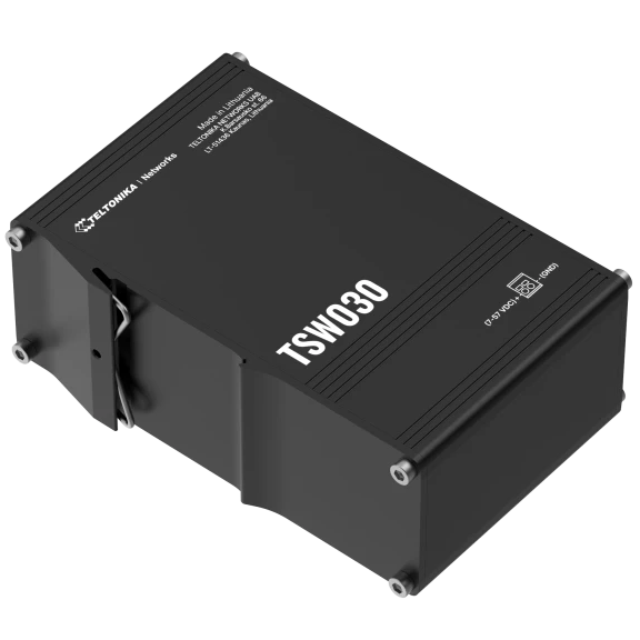A large main feature product image of Teltonika TSW030 8-Port Ethernet Switch