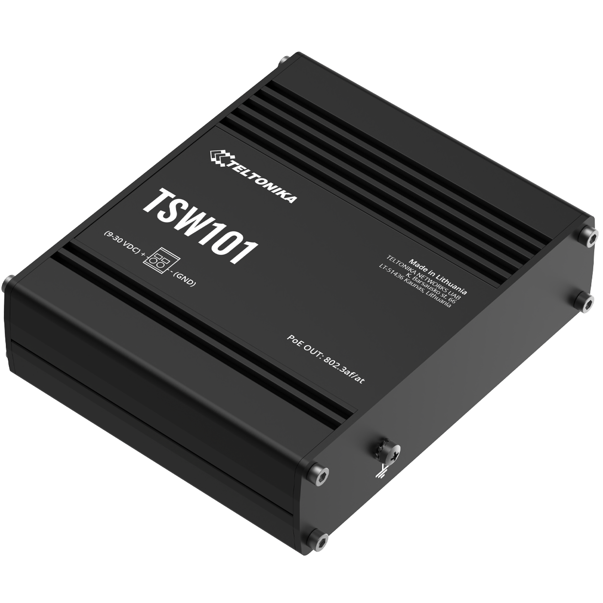A large main feature product image of Teltonika TSW101 Automotive POE+ Switch