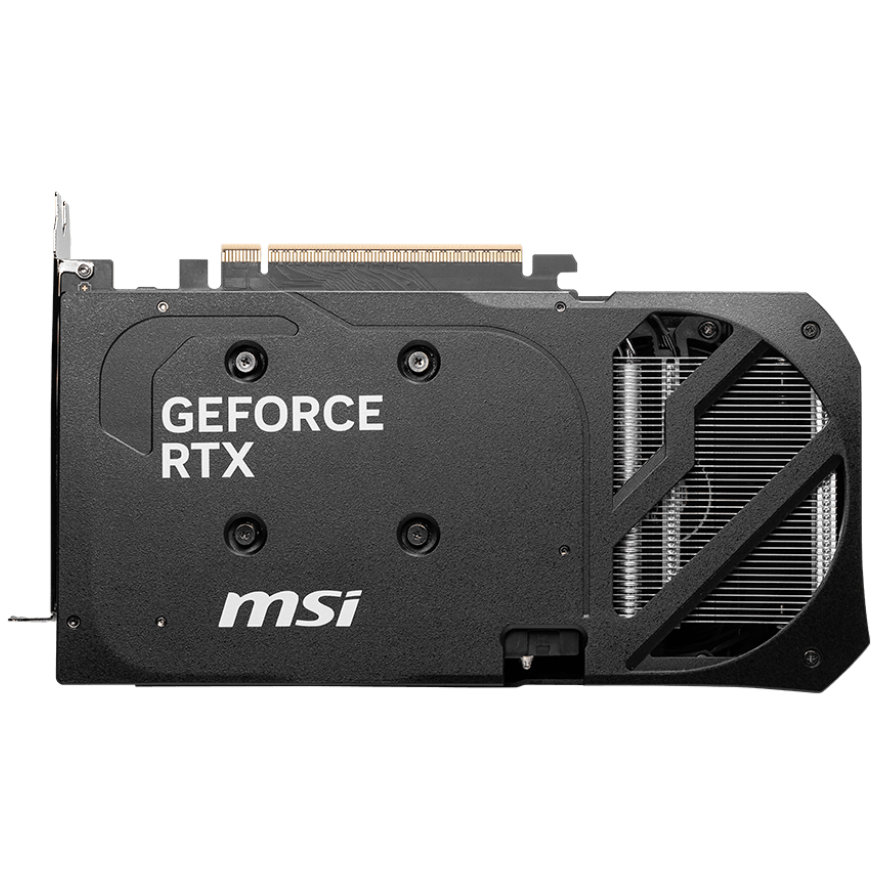A large main feature product image of MSI GeForce RTX 5060 Ti SHADOW 2X OC PLUS 16GB GDDR7